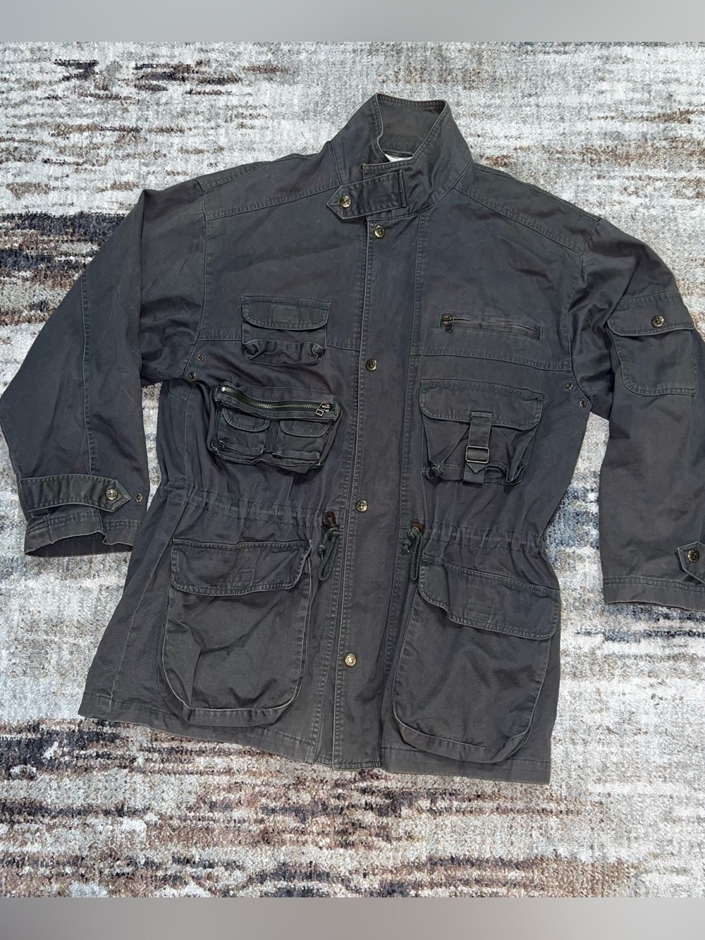 Classic Vintage Fishing Lined Woolrich 4124 Fatigue Utility Safari Jacket